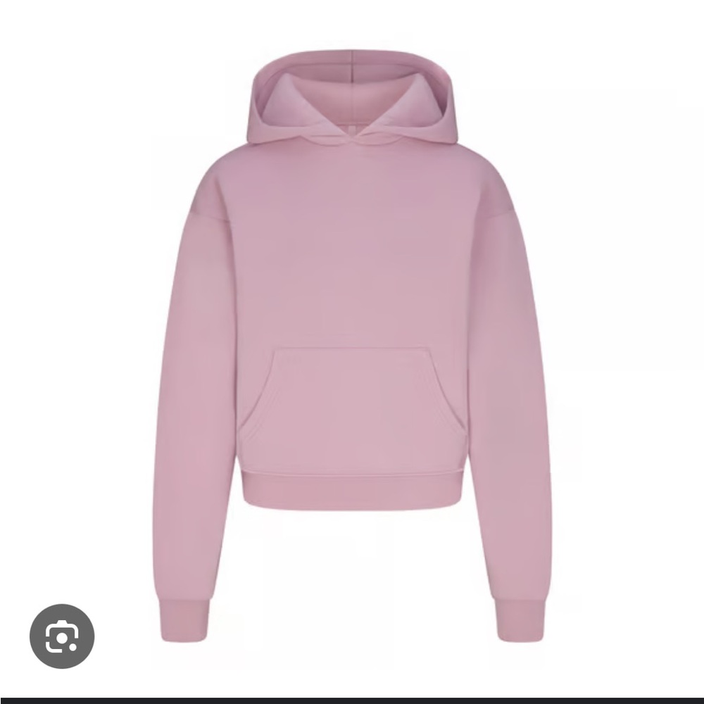 Skims Shrunken Cotton Fleece Hoodie